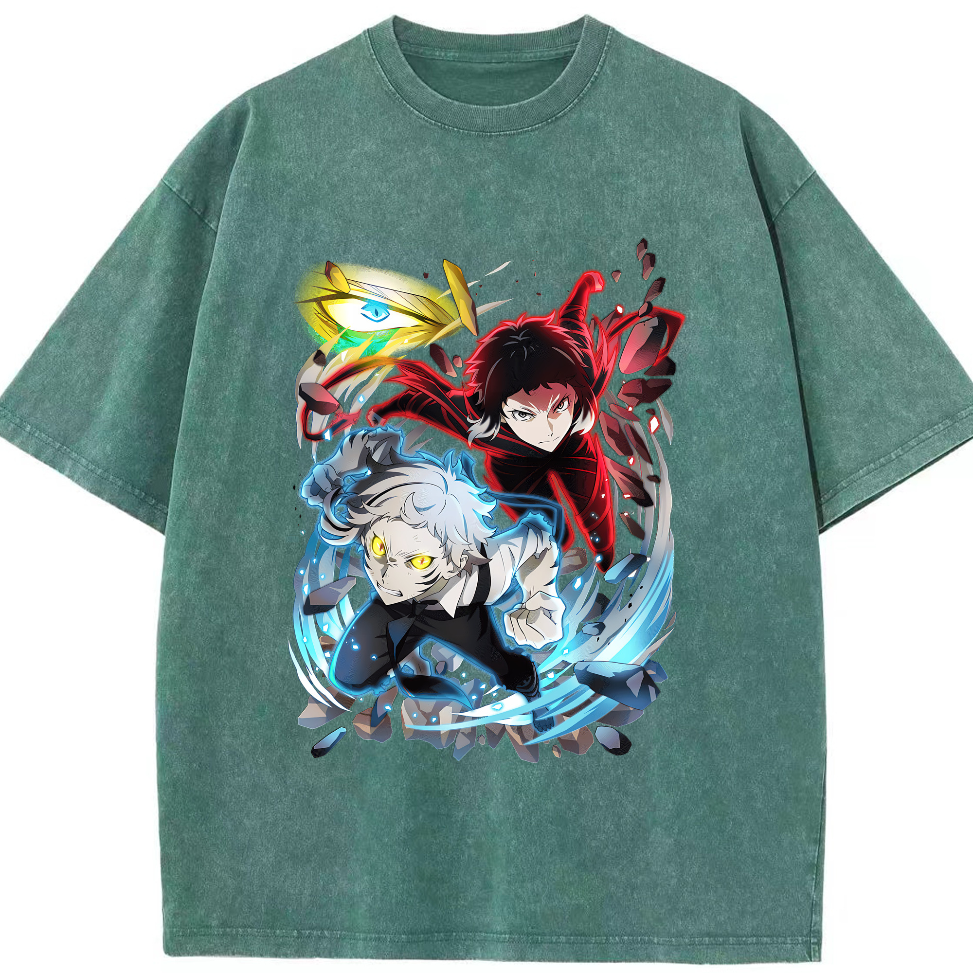 （画像用） 文豪ストレイドッグス Bungo Stray Dogs 綿100% ヴィンテージ風 半袖Tシャツ（フロントプリント）